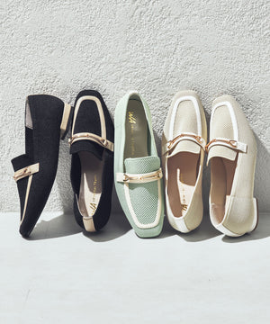 ビットモチーフニットローファー/52102