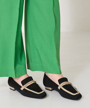 ビットモチーフニットローファー/52102