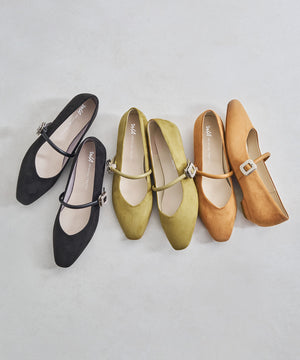 ビジューバックルストラップパンプス/52109