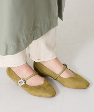 ビジューバックルストラップパンプス/52109