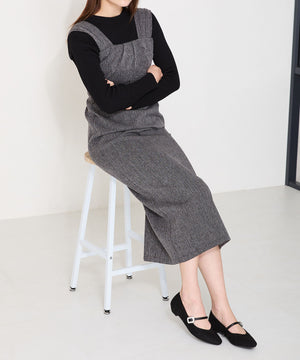 ビジューバックルストラップパンプス/52109