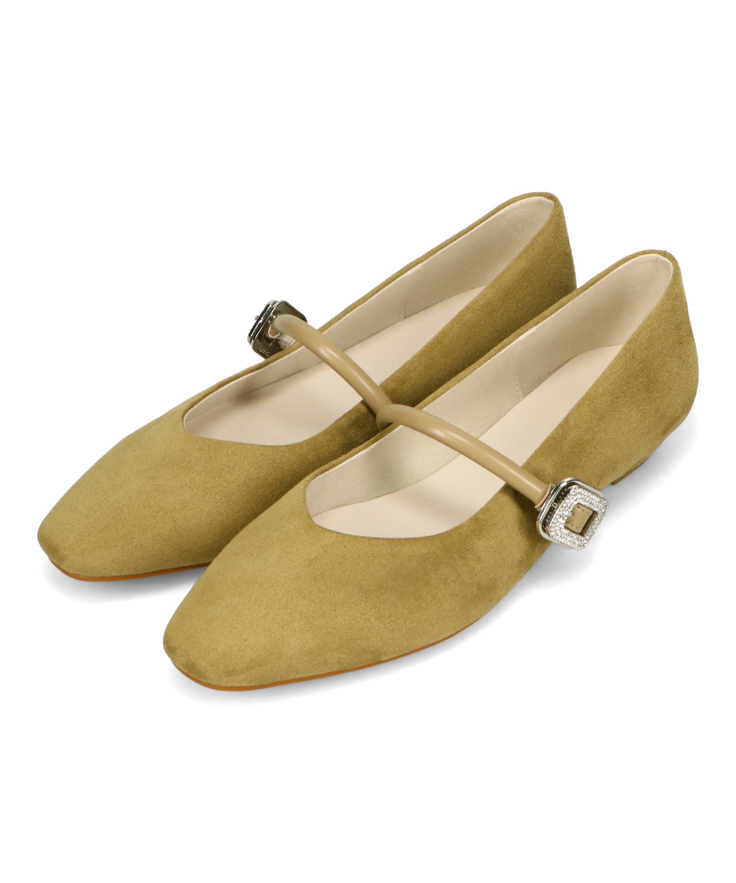 ビジューバックルストラップパンプス/52109