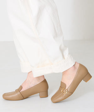 バックルベルトヒールローファー/52113