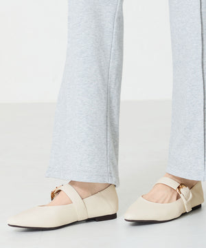 配色バックル柔らかフラットパンプス/52118