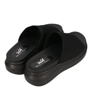 厚底ニットミュールサンダル/52215