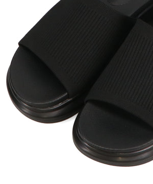 厚底ニットミュールサンダル/52215