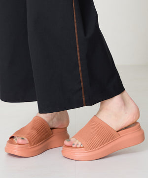 厚底ニットミュールサンダル/52215