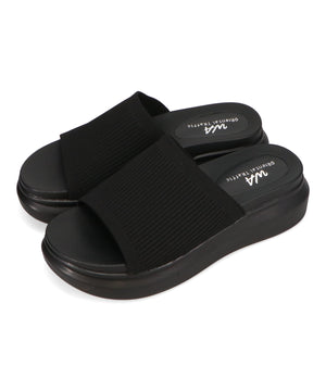 厚底ニットミュールサンダル/52215