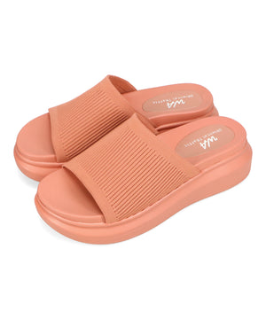 厚底ニットミュールサンダル/52215