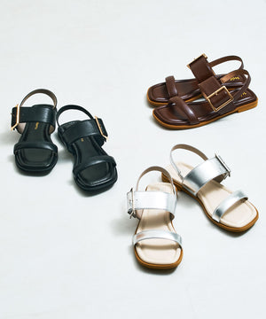 ベルトバックルフラットサンダル/52217