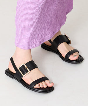 ベルトバックルフラットサンダル/52217