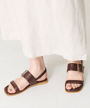 ベルトバックルフラットサンダル/52217