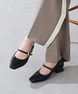 スクエアトゥストラップバブーシュ/52303