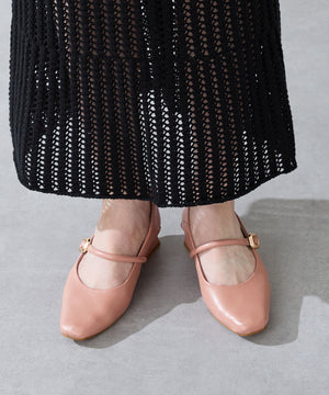 スクエアトゥストラップバブーシュ/52303