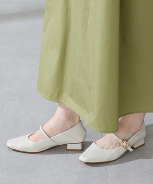 スクエアトゥストラップバブーシュ/52303