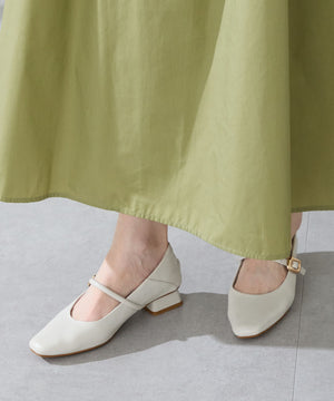 スクエアトゥストラップバブーシュ/52303