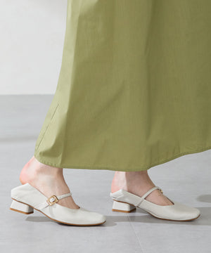 スクエアトゥストラップバブーシュ/52303