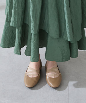 ゴムストラップフラットパンプス/52305