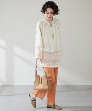 ゴムストラップフラットパンプス/52305