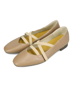 ゴムストラップフラットパンプス/52305