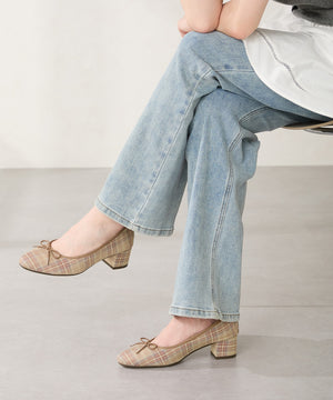 ヒールバレエパンプス/52306