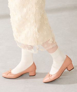 ヒールバレエパンプス/52306