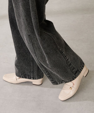 メタルパーツ付きローファー/52311