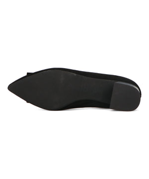 【カタログ掲載アイテム】スクエアバックルフレアヒールパンプス/52314