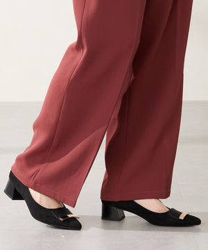 【カタログ掲載アイテム】スクエアバックルフレアヒールパンプス/52314