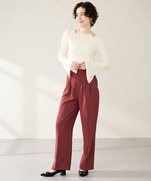 【カタログ掲載アイテム】スクエアバックルフレアヒールパンプス/52314