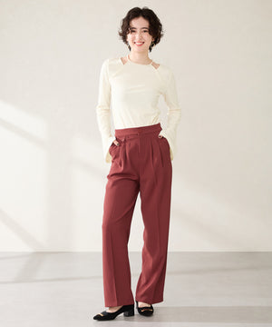 【カタログ掲載アイテム】スクエアバックルフレアヒールパンプス/52314