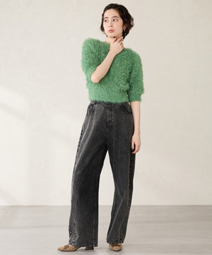 【カタログ掲載アイテム】スクエアバックルフレアヒールパンプス/52314