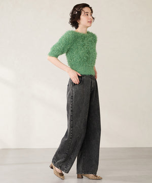 【カタログ掲載アイテム】スクエアバックルフレアヒールパンプス/52314