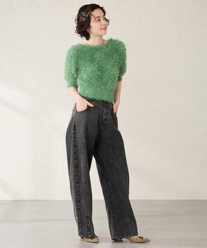 【カタログ掲載アイテム】スクエアバックルフレアヒールパンプス/52314