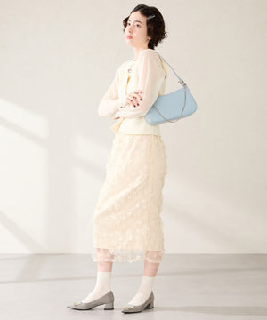 【カタログ掲載アイテム】スクエアバックルフレアヒールパンプス/52314