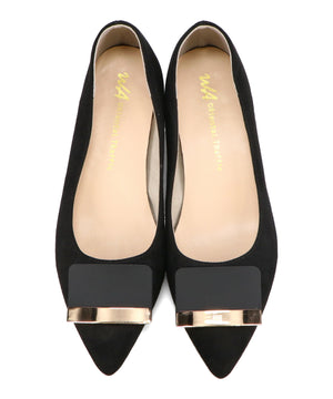 【カタログ掲載アイテム】スクエアバックルフレアヒールパンプス/52314