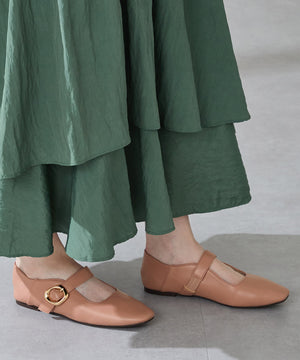 【カタログ掲載アイテム】柔らかストラップフラットパンプス/52317