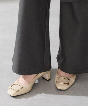 変形モチーフソフトエナメルパンプス/52319