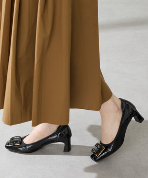 変形モチーフソフトエナメルパンプス/52319