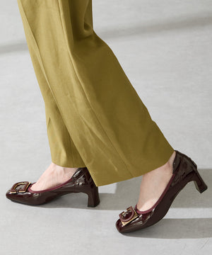 変形モチーフソフトエナメルパンプス/52319