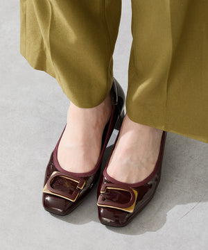 変形モチーフソフトエナメルパンプス/52319