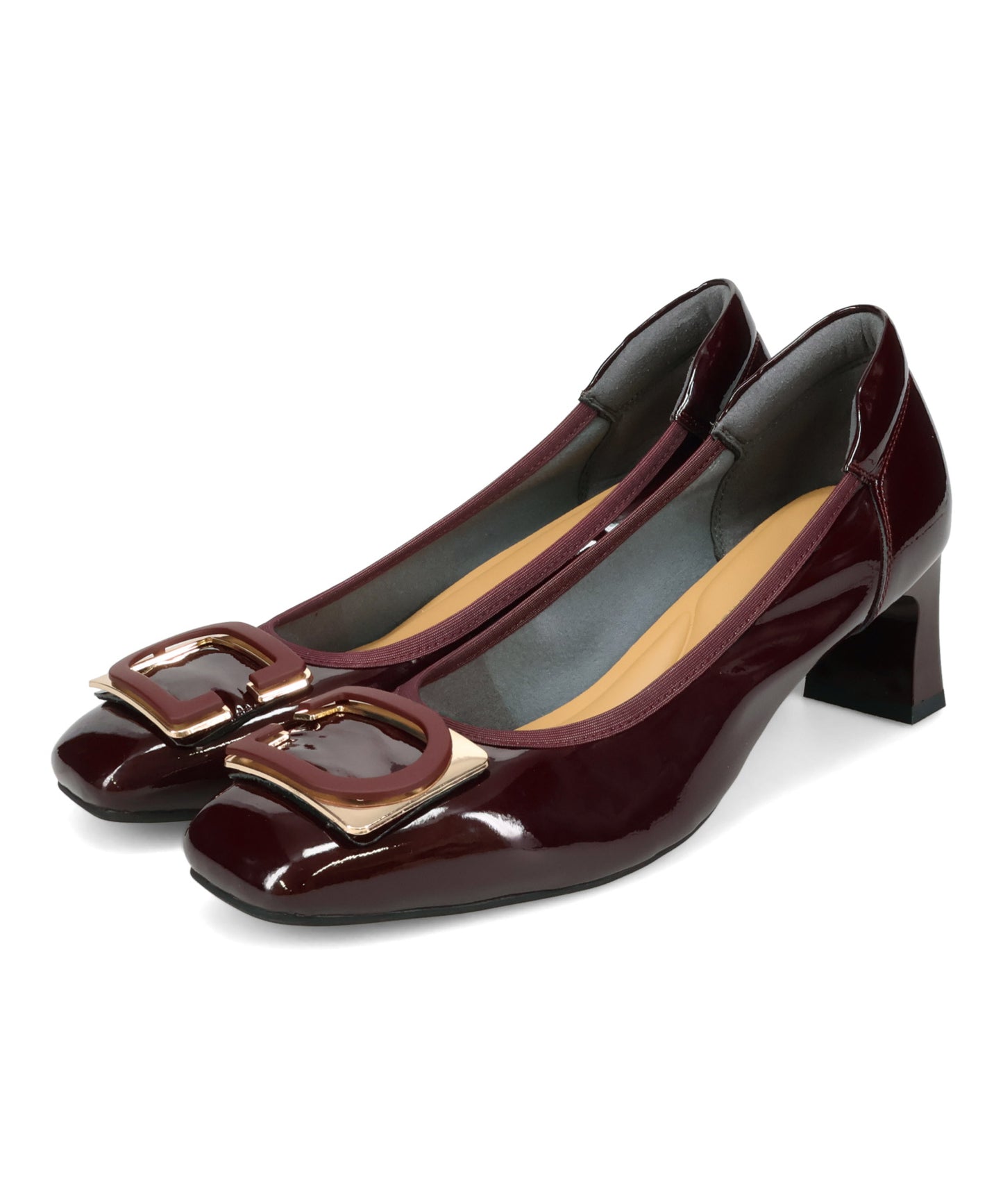 変形モチーフソフトエナメルパンプス/52319