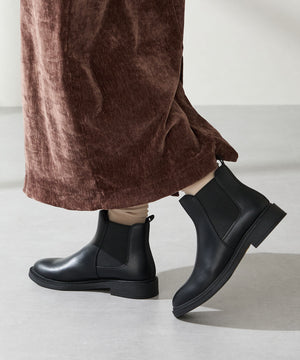 アーモンドトゥフラットサイドゴアブーツ/52405