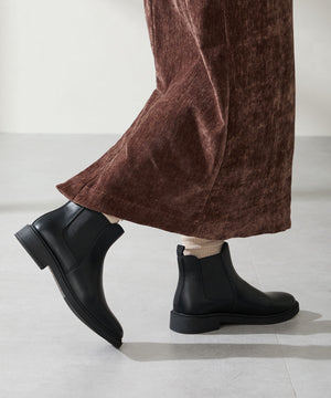 アーモンドトゥフラットサイドゴアブーツ/52405