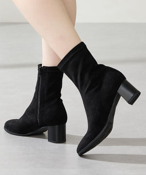 チャンキーヒールストレッチブーツ/52406