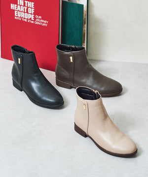 プチメタルフラットショートブーツ/52408