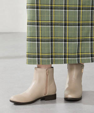 プチメタルフラットショートブーツ/52408