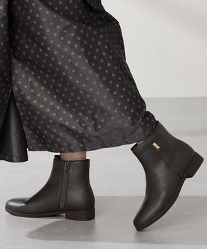 プチメタルフラットショートブーツ/52408