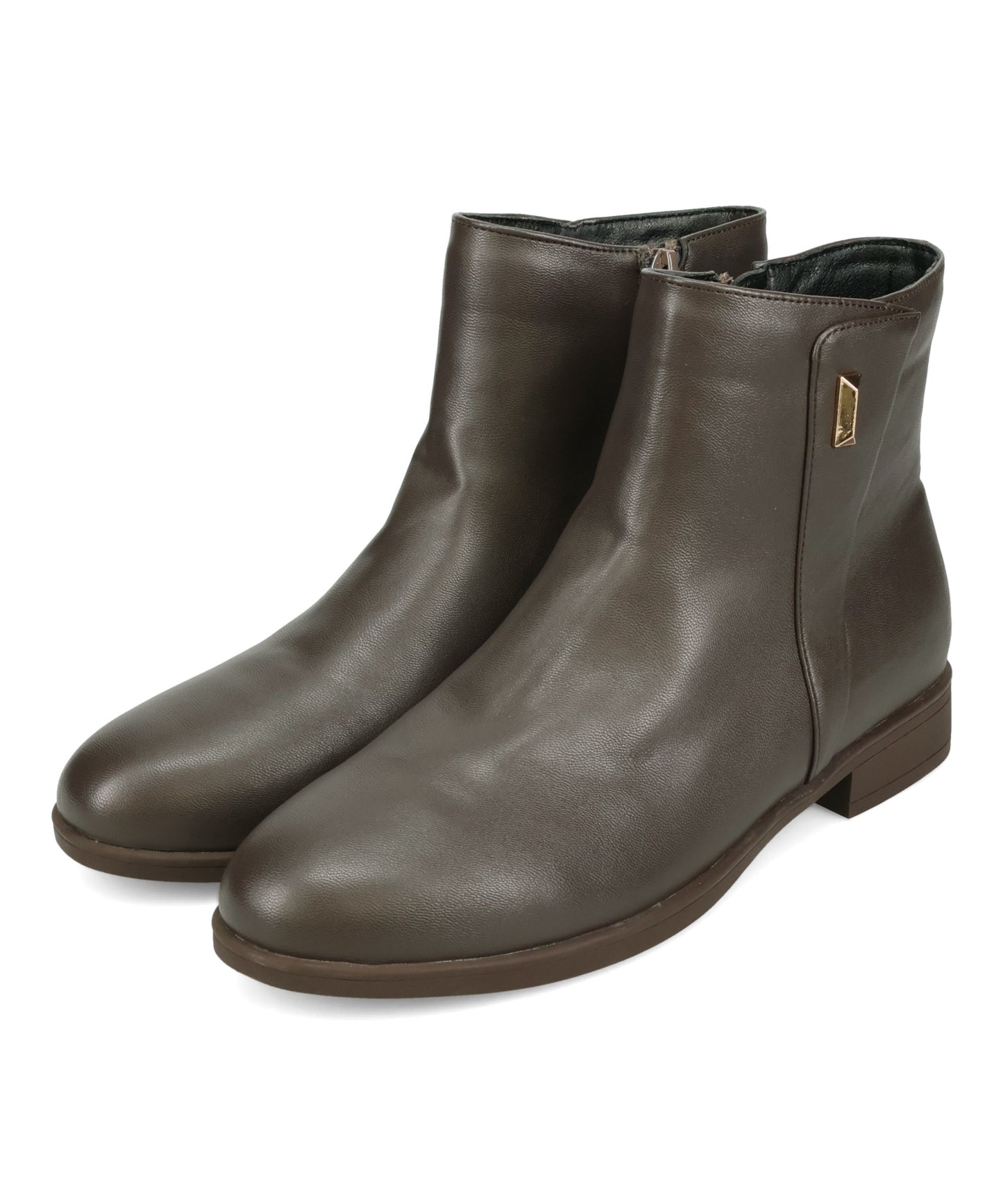 プチメタルフラットショートブーツ/52408