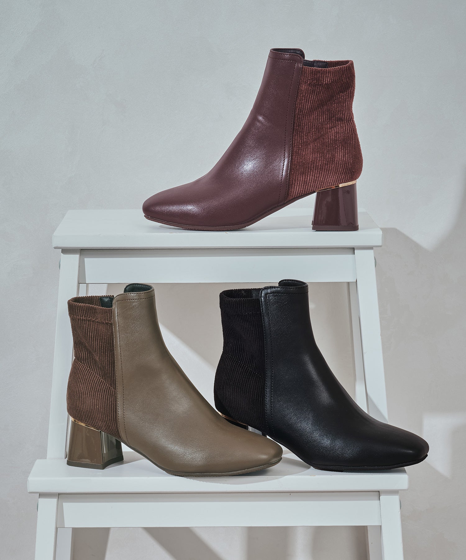 オリエンタルトラフィック（ORiental TRaffic）/【25秋冬新作】コーデュロイコンビショートブーツ/52410 コーデュロイコンビショートブーツ/52410 – ORIENTALTRAFFIC